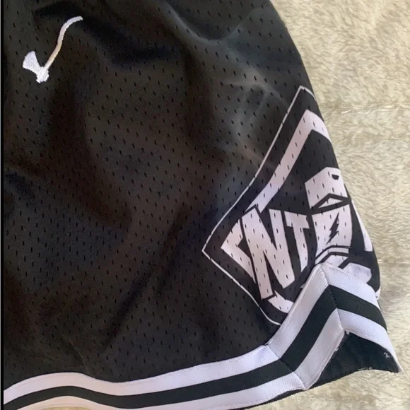 The NTVS Black and White Basketball Shorts - Picture 4 of 6